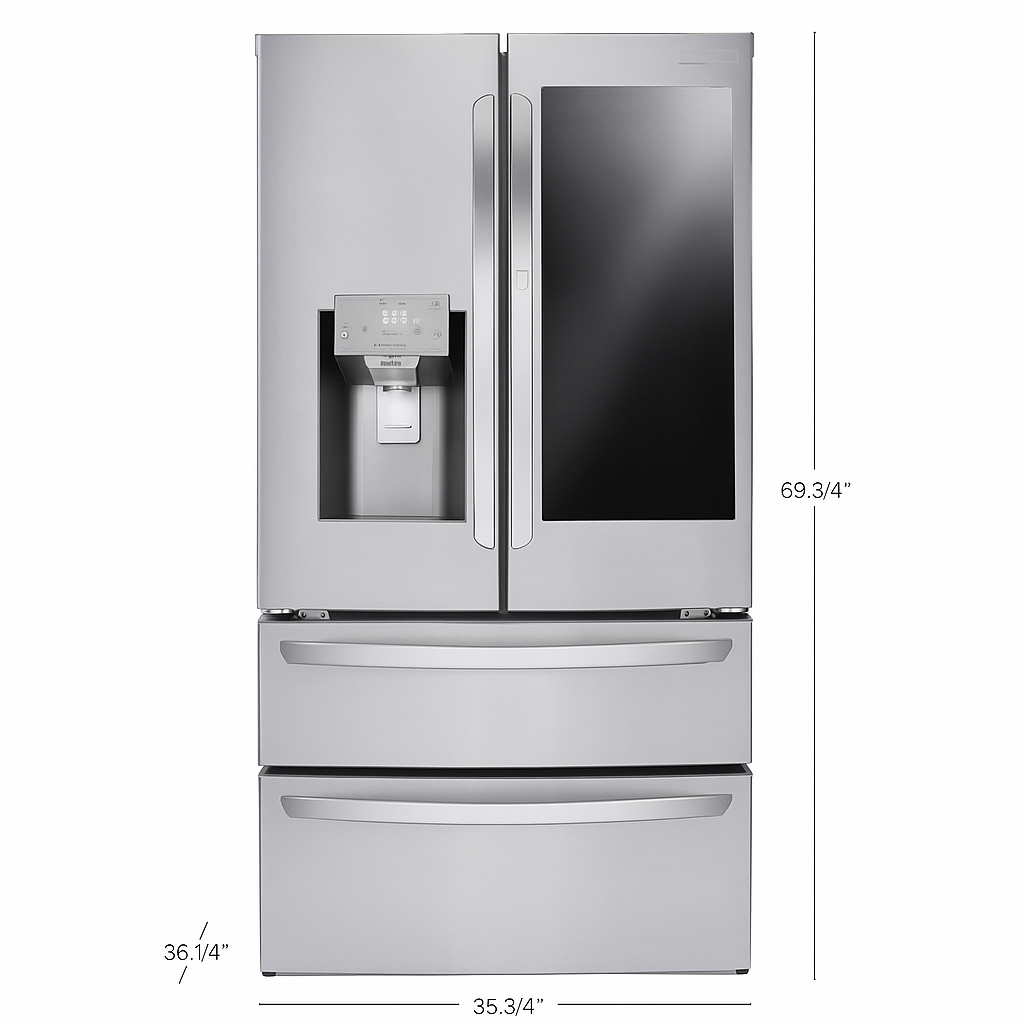 Auronox VistaGlass 4-Door Smart Refrigerator